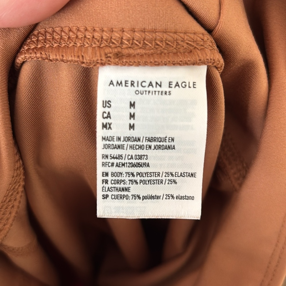 American Eagle Everything Pocket Copper Brown Rust Athletic Leggings medium - Picture 7 of 7
